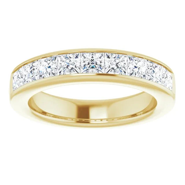 1.62 ct. Princess  Cut Diamond Wedding Band