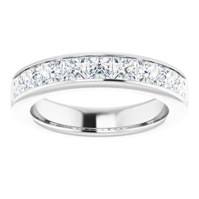 1.62 ct. Princess  Cut Diamond Wedding Band