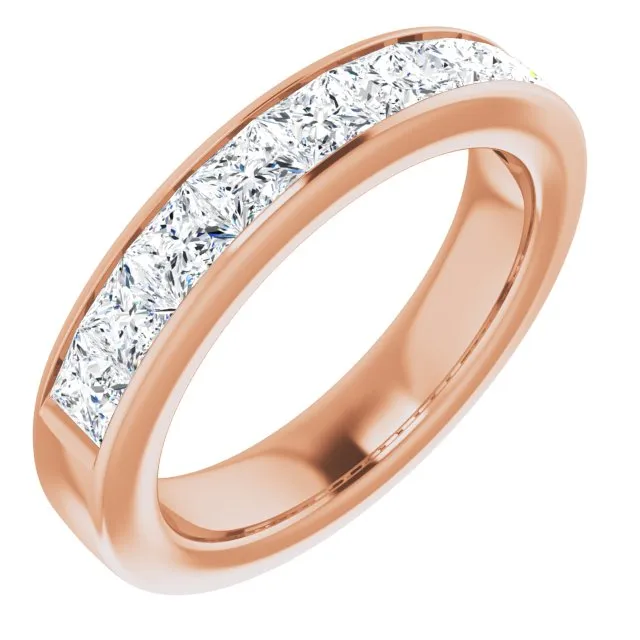 1.62 ct. Princess  Cut Diamond Wedding Band
