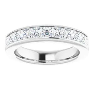 1.62 ct. Princess  Cut Diamond Wedding Band