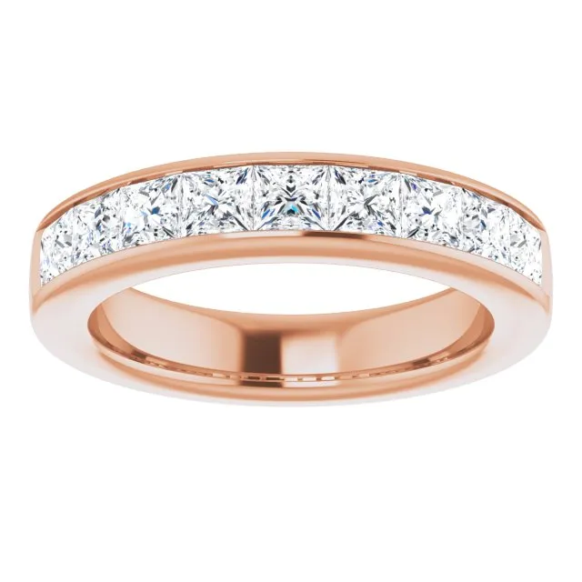 1.62 ct. Princess  Cut Diamond Wedding Band