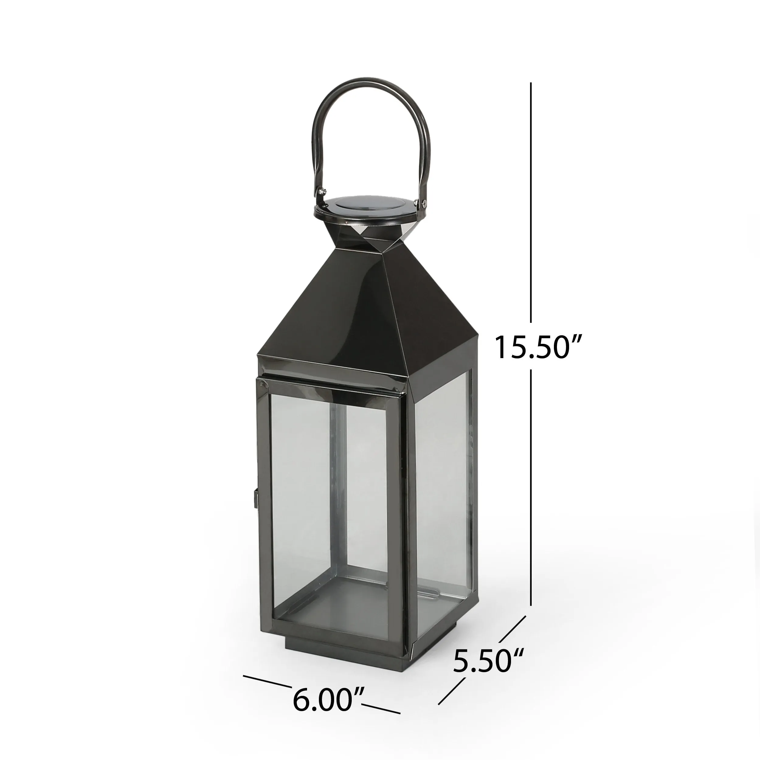 16" Modern Outdoor Stainless Steel Lantern - NH762013