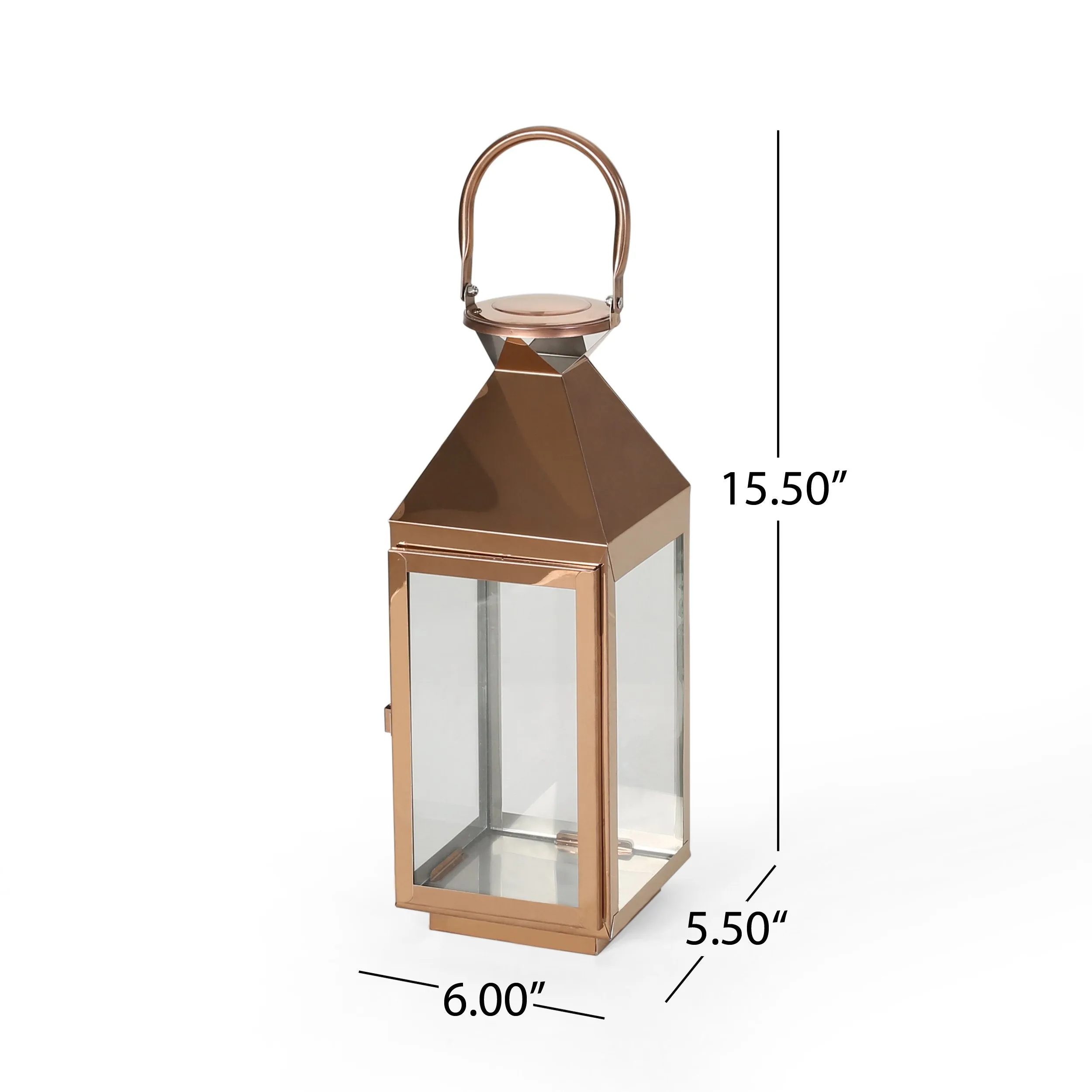 16" Modern Outdoor Stainless Steel Lantern - NH762013