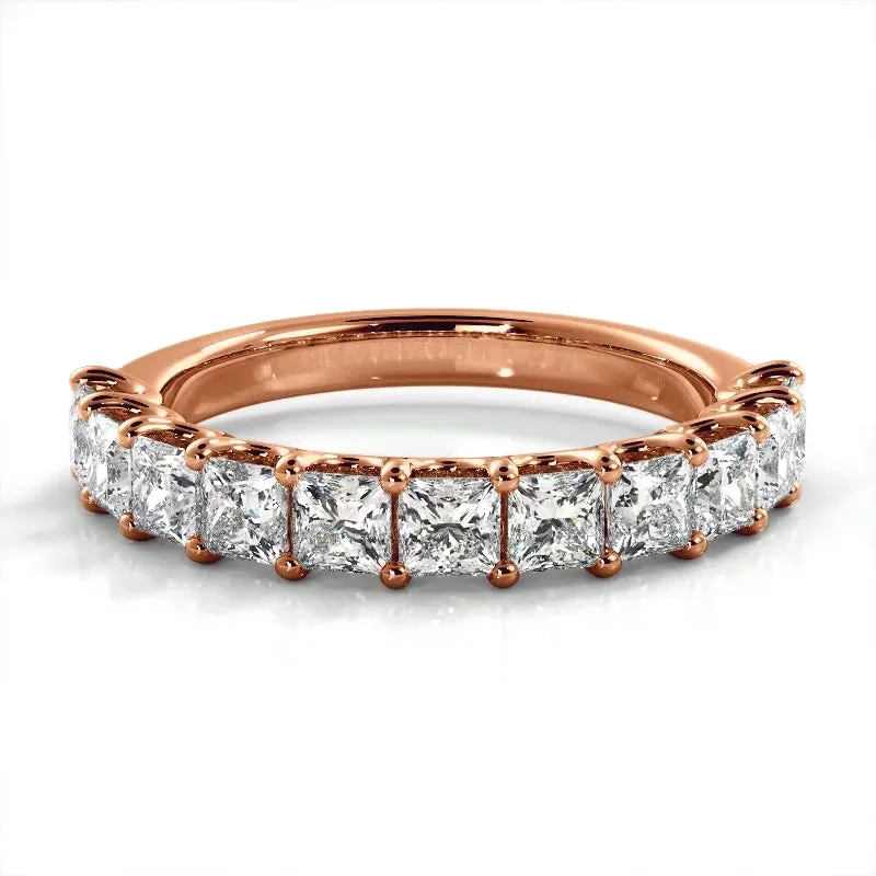 1.71 ct Princess Diamond Wedding Band