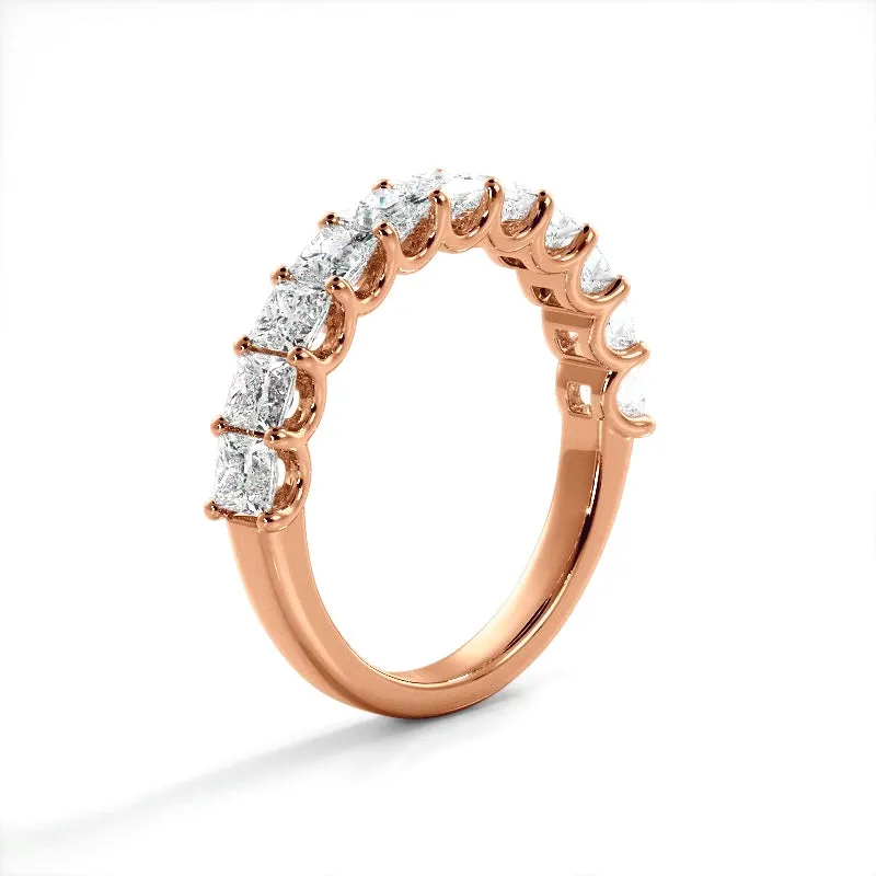 1.71 ct Princess Diamond Wedding Band