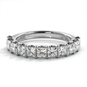1.71 ct Princess Diamond Wedding Band