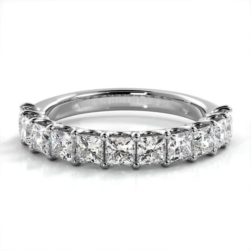 1.71 ct Princess Diamond Wedding Band