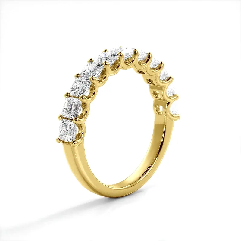 1.71 ct Princess Diamond Wedding Band