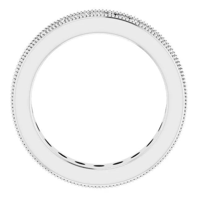1.76 ct. Round Diamond Eternity Band Milgrain Accent Ring