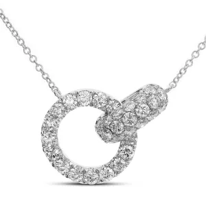 18K White Gold Natural Diamonds Contemporary Necklace