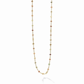 18K Caviar Gold & Tourmaline Station Necklace