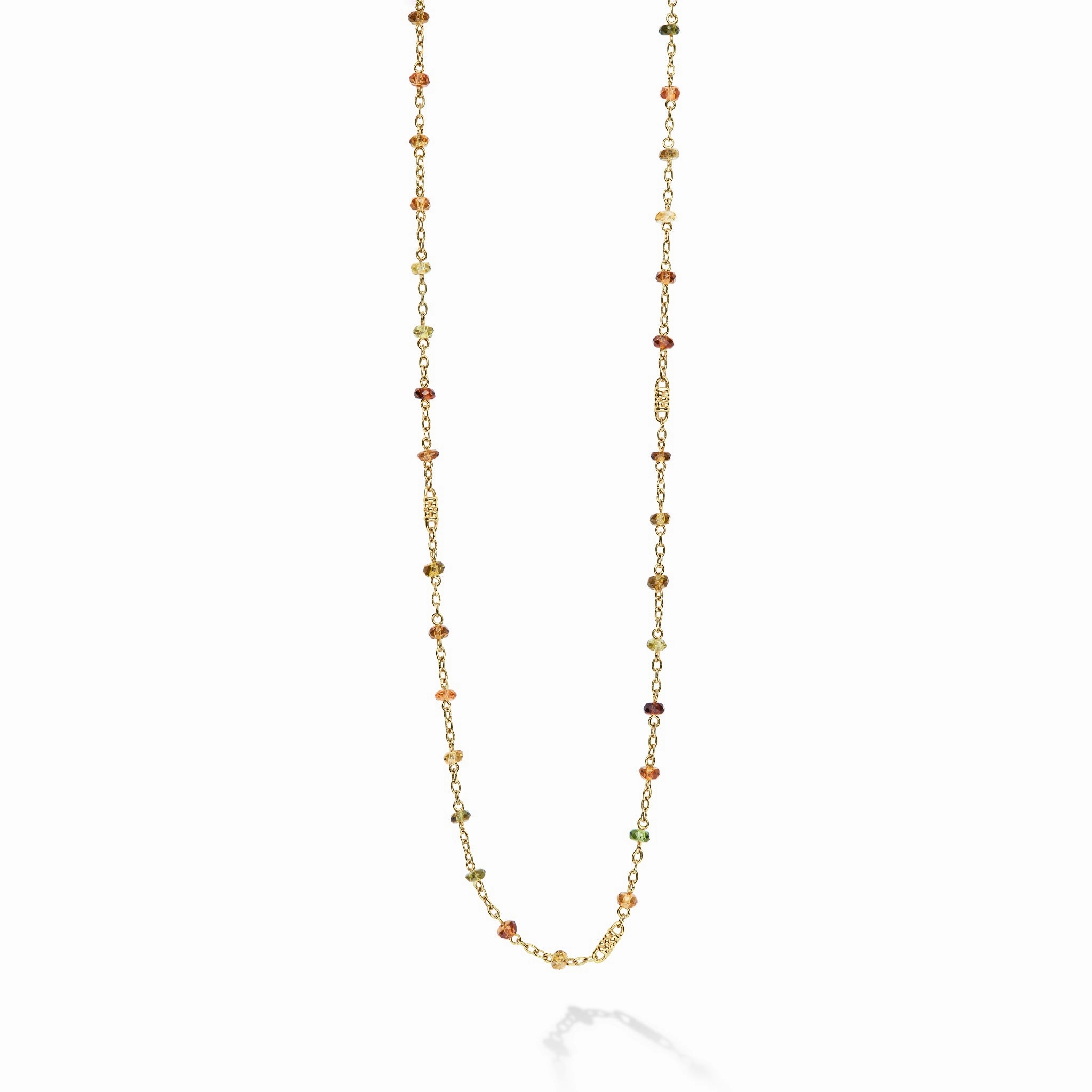 18K Caviar Gold & Tourmaline Station Necklace