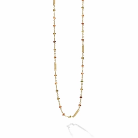 18K Caviar Gold & Tourmaline Station Necklace