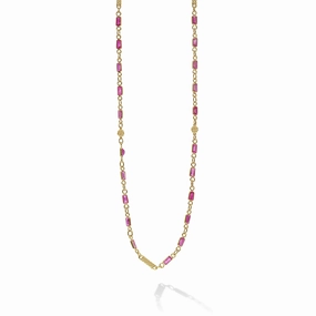 18K Caviar Gold and Ruby Icon Necklace