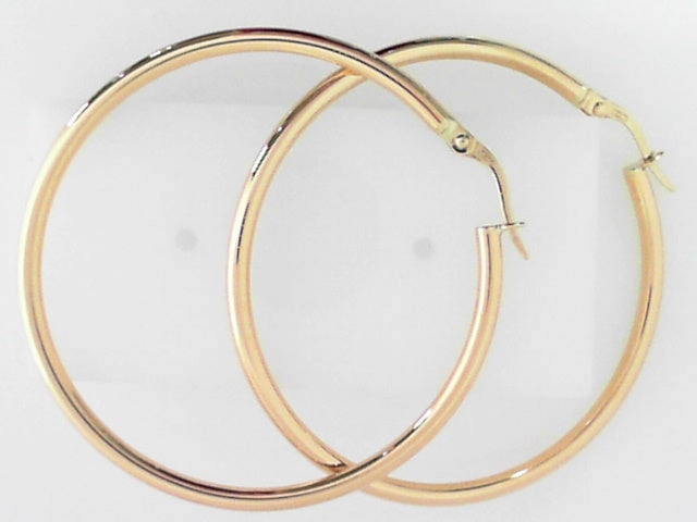 18K DESIGNER GOLD THE PERFECT HOOP LARGE EARRINGS