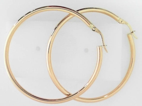 18K DESIGNER GOLD THE PERFECT HOOP LARGE EARRINGS