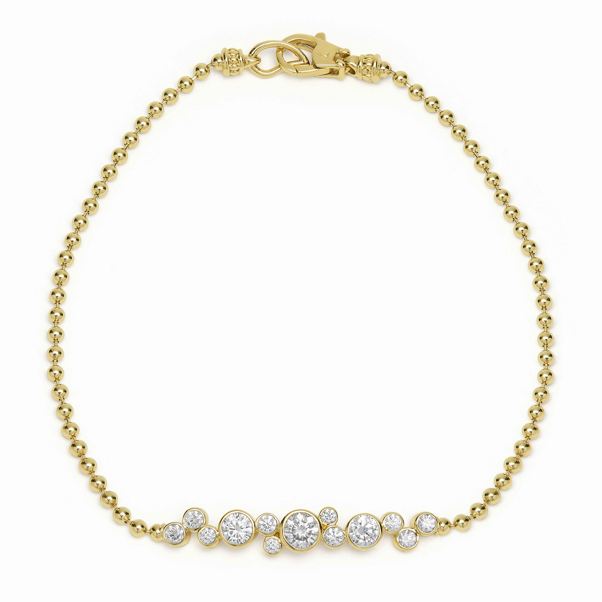 18K Fizz Diamond Beaded Bracelet