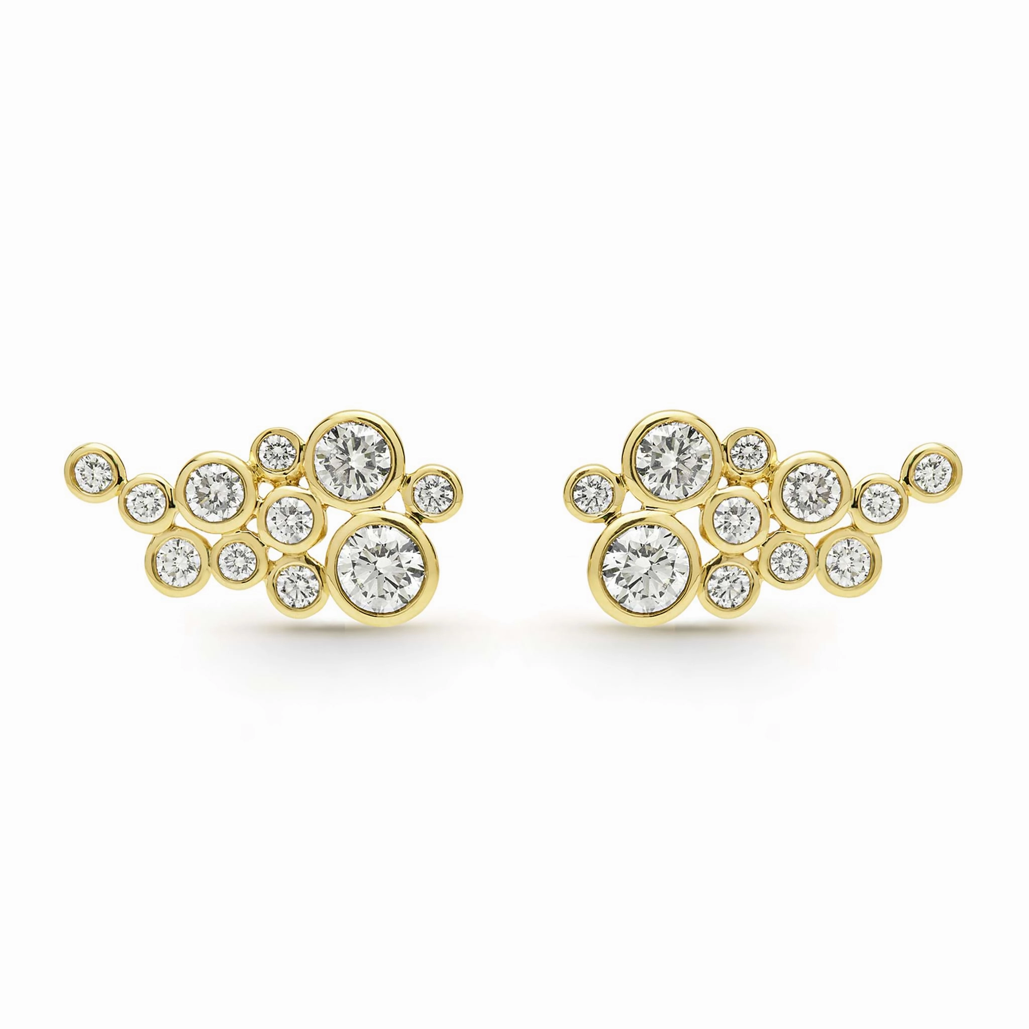 18K Fizz Diamond Cluster Studs