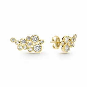 18K Fizz Diamond Cluster Studs