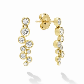 18K Fizz Diamond Linear Earrings