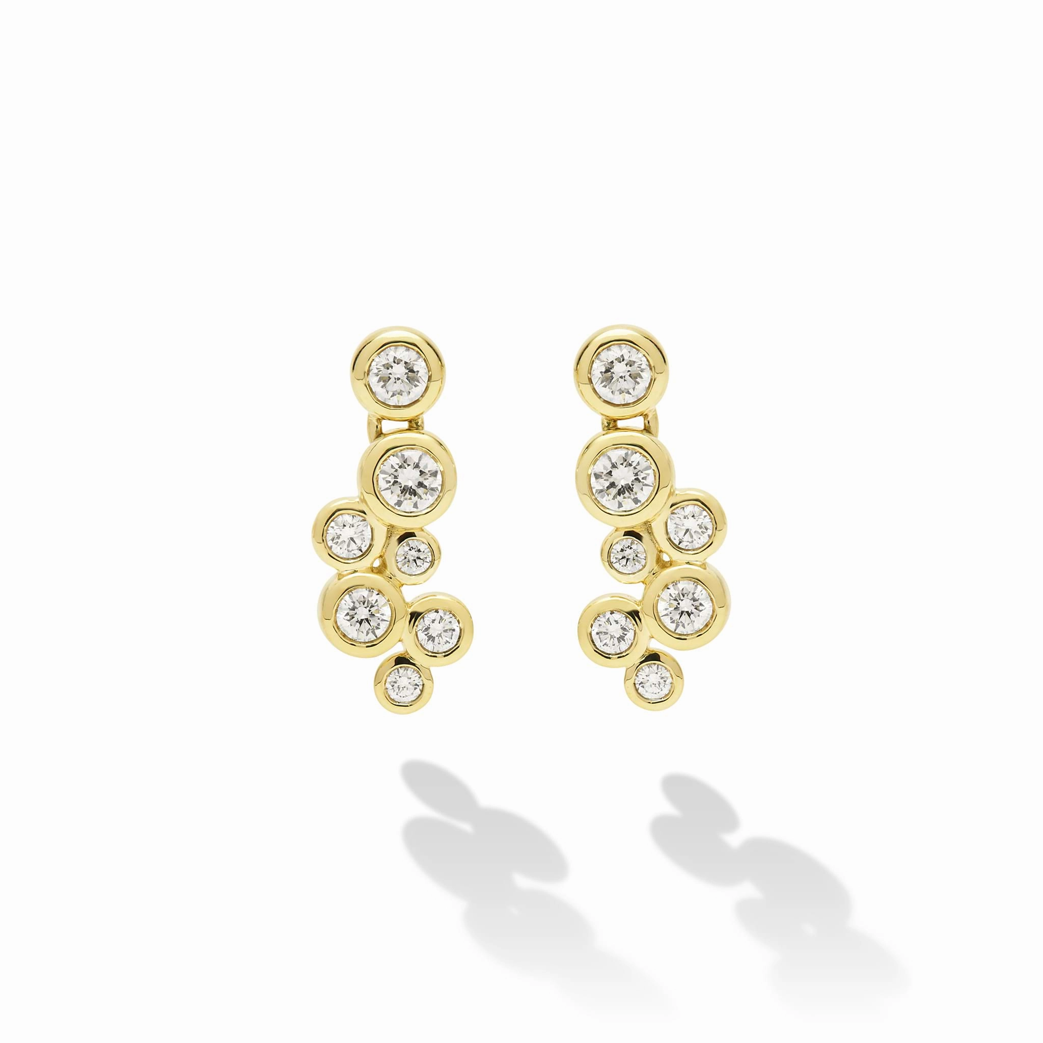 18K Fizz Diamond Linear Stud Earrings