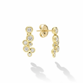 18K Fizz Diamond Linear Stud Earrings