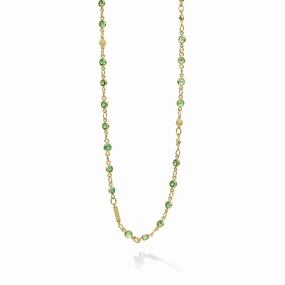 18K Garnet Tsavorite Necklace