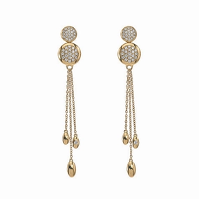 18K Yellow Gold Diamond Earrings