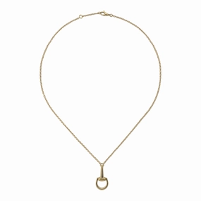 18K Yellow Gold Horsebit Chain Necklace