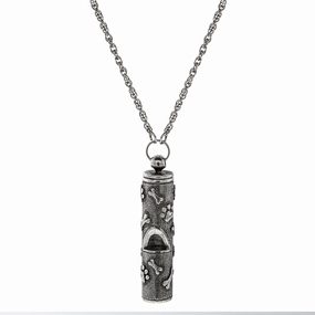 1928 Jewelry&reg; Pewter Dog Bone Paw Prints Whistle Necklace 28 In.