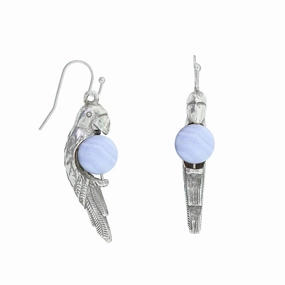 1928 Jewelry&reg; Pewter Parrot Semi Precious Earrings