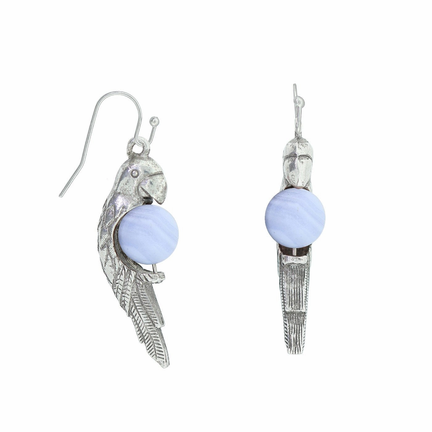 1928 Jewelry&reg; Pewter Parrot Semi Precious Earrings