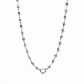 1928 Jewelry&reg; Silver Tone Heart Chain Charm Holder 16 Adj