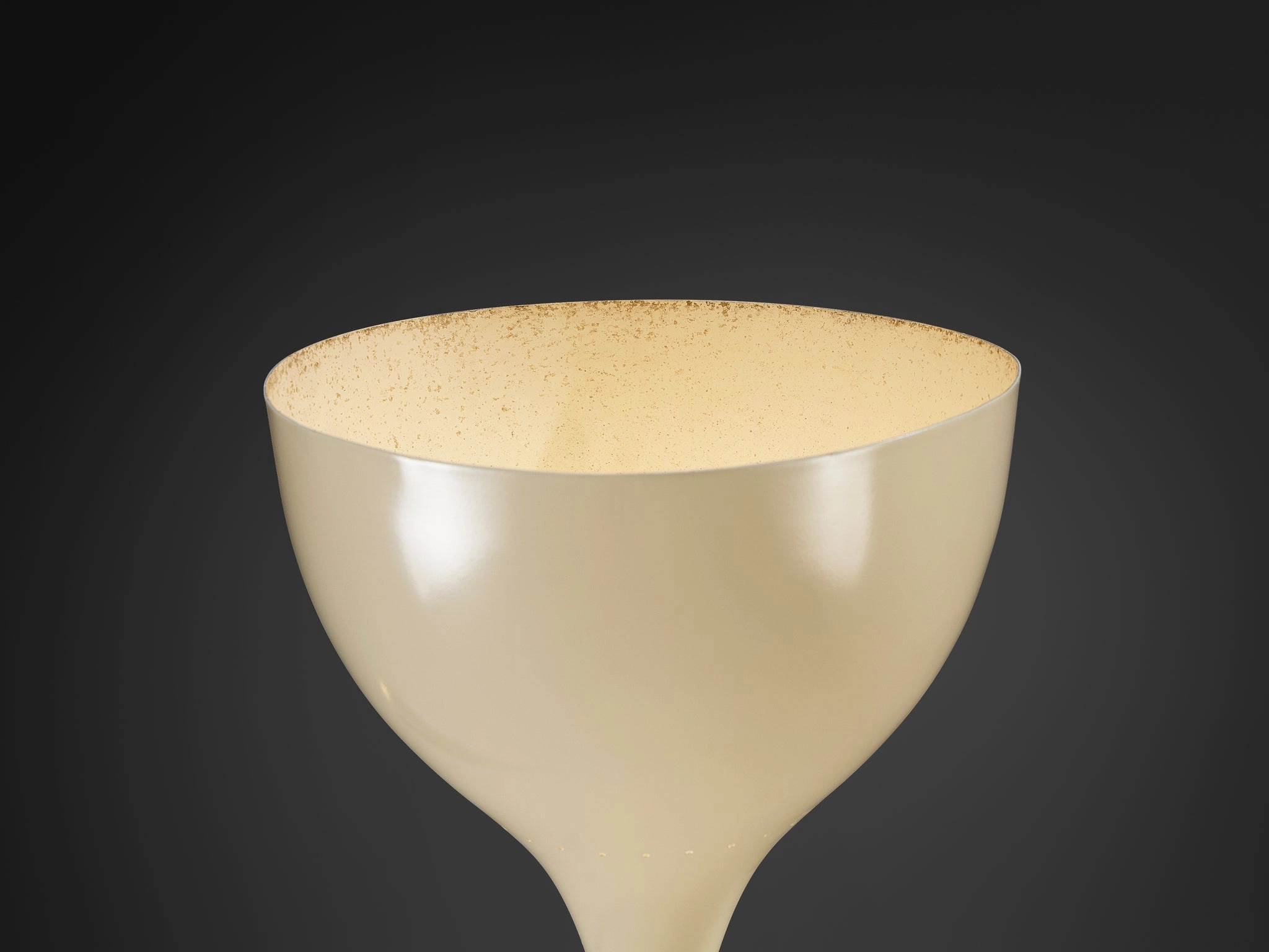 1950s Italian Mid-Century Floor Lamp in Coated Aluminum and Brass