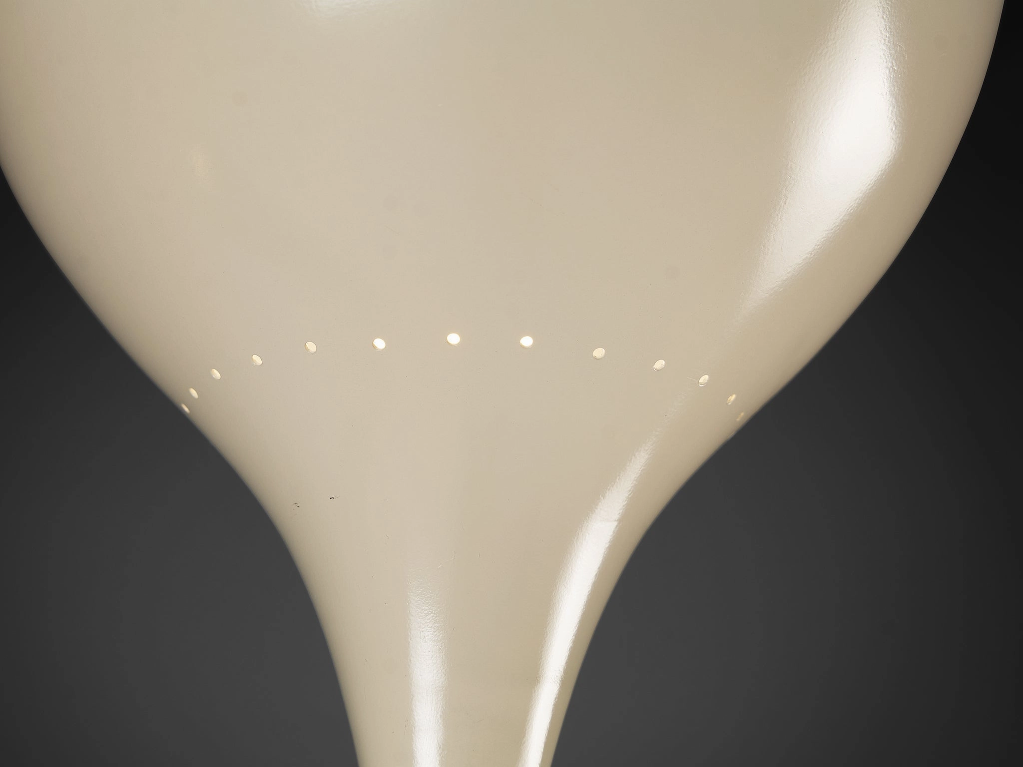 1950s Italian Mid-Century Floor Lamp in Coated Aluminum and Brass
