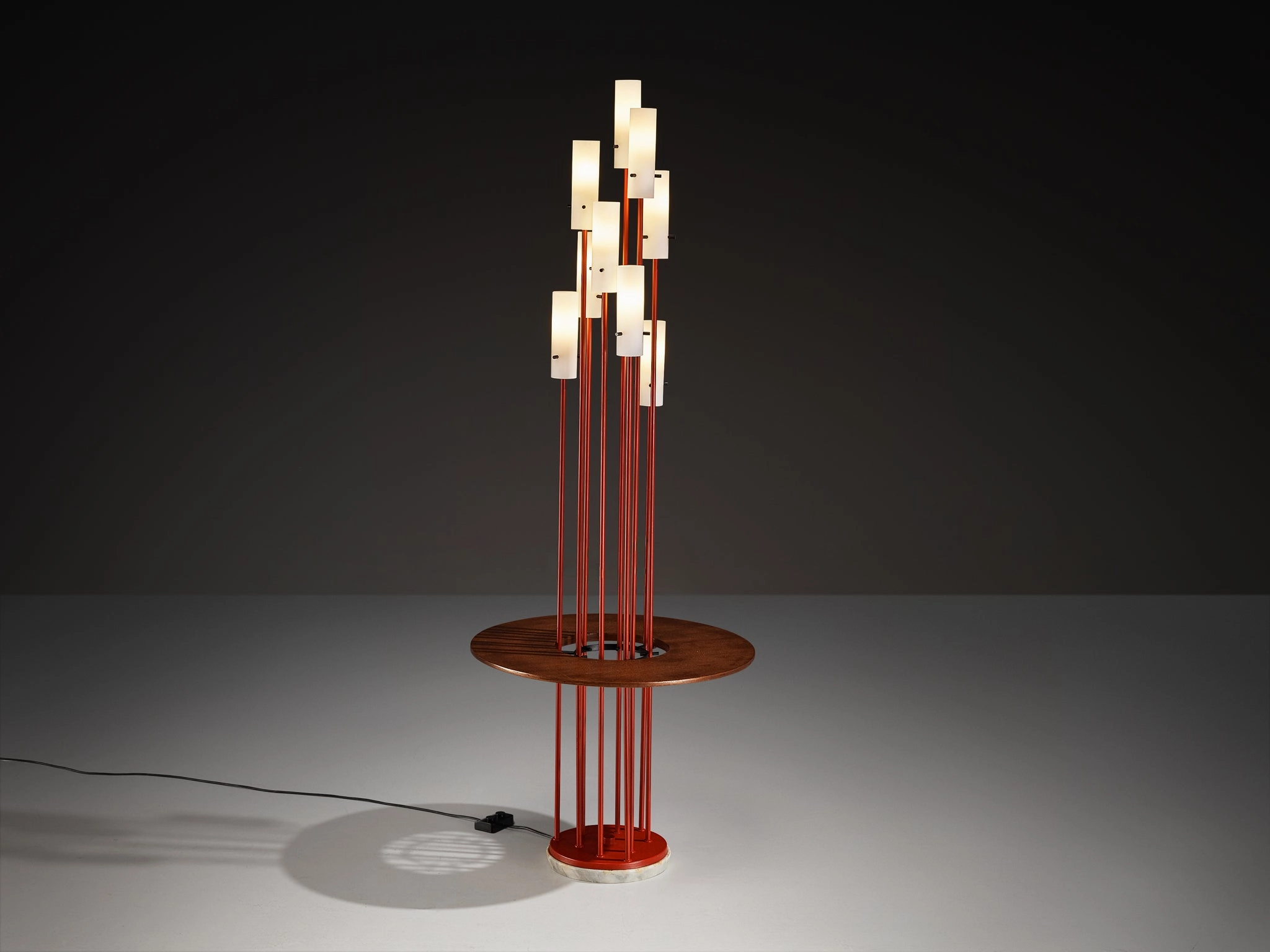 1950s Mid-Century Modern Italian Floor Lamp with Integrated Side Table in Teak Knife Set,Kitchen Knives