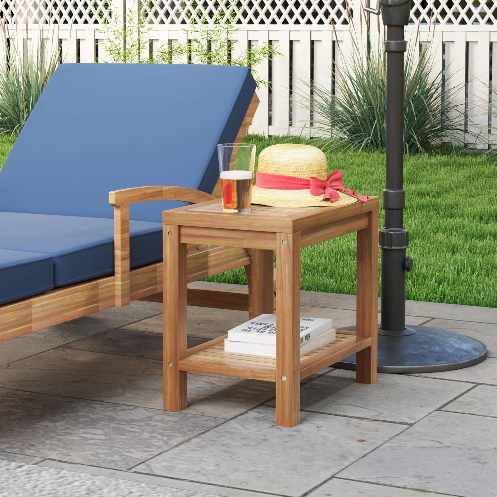 19 Inch Shower Stool with Slatted Seat for Elderly Seniors