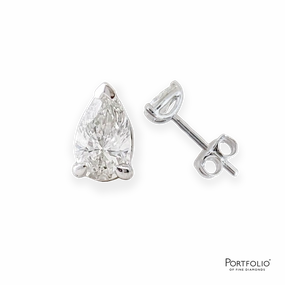 1.00ct Diamond Platinum Earrings