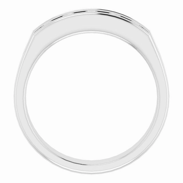 1.0 ctw Channel Set Round Diamond Men's Ring
