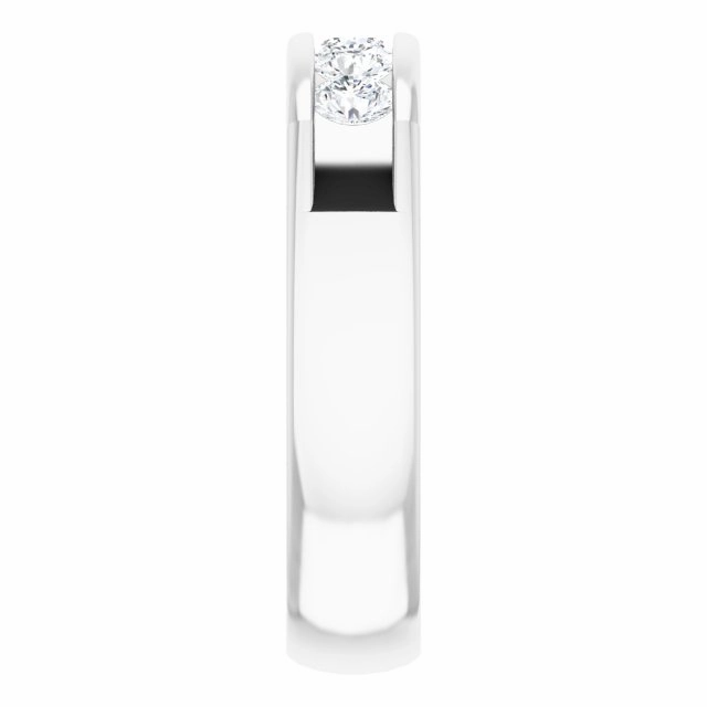 1.0 ctw Channel Set Round Diamond Men's Ring