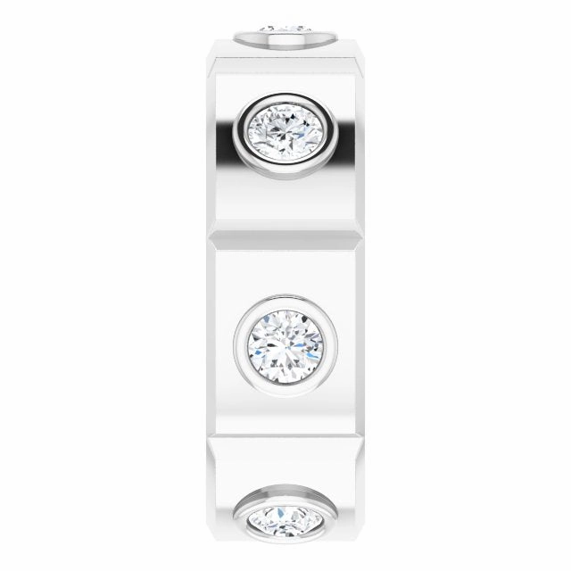 1.20 ctw Round Diamond Eternity Band Bezel Set