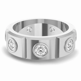 1.20 ctw Round Diamond Eternity Band Bezel Set