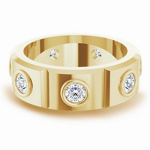 1.20 ctw Round Diamond Eternity Band Bezel Set