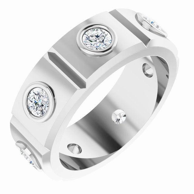 1.20 ctw Round Diamond Eternity Band Bezel Set