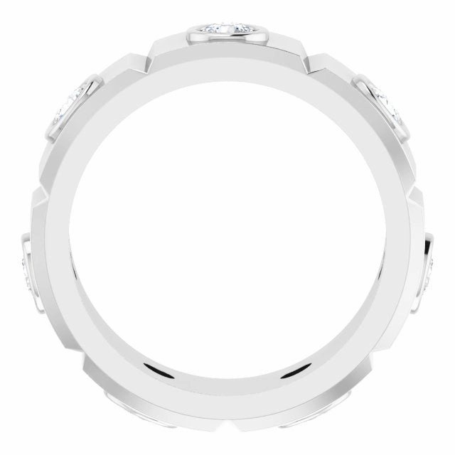 1.20 ctw Round Diamond Eternity Band Bezel Set