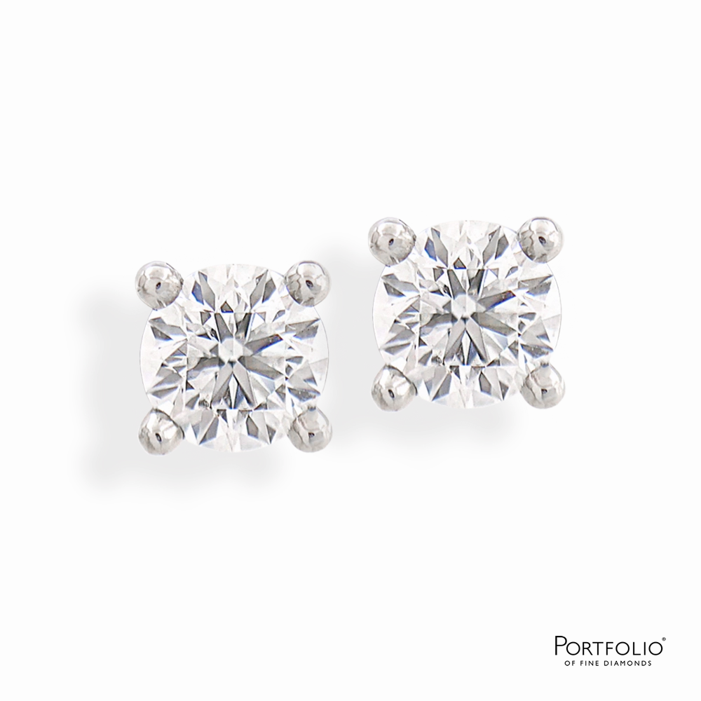 1.20ct E SI1 Diamond Platinum Earrings