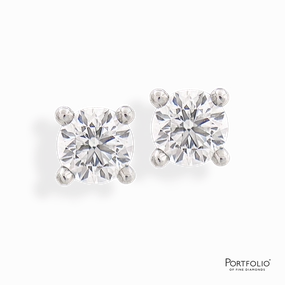 1.20ct E SI1 Diamond Platinum Earrings