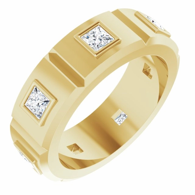 1.25 ctw Princess Cut Diamond Eternity Band