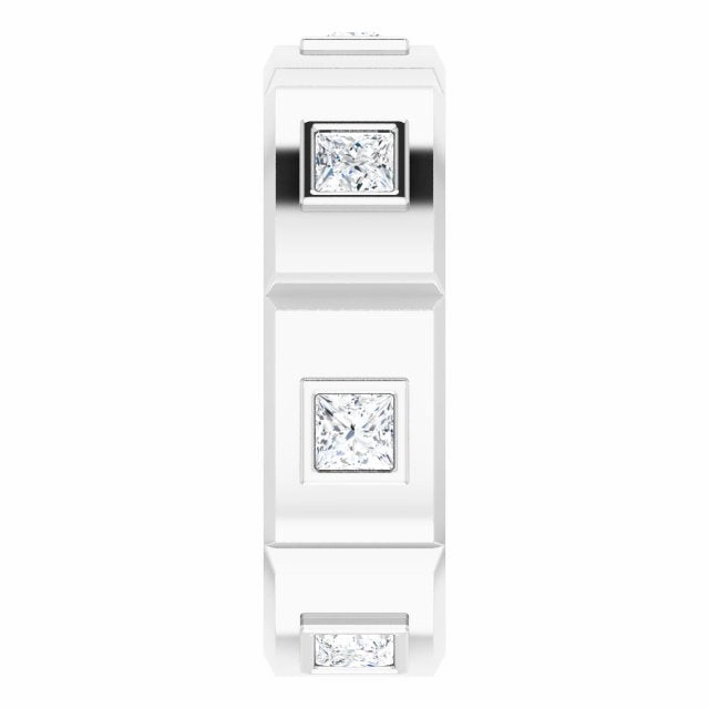 1.25 ctw Princess Cut Diamond Eternity Band