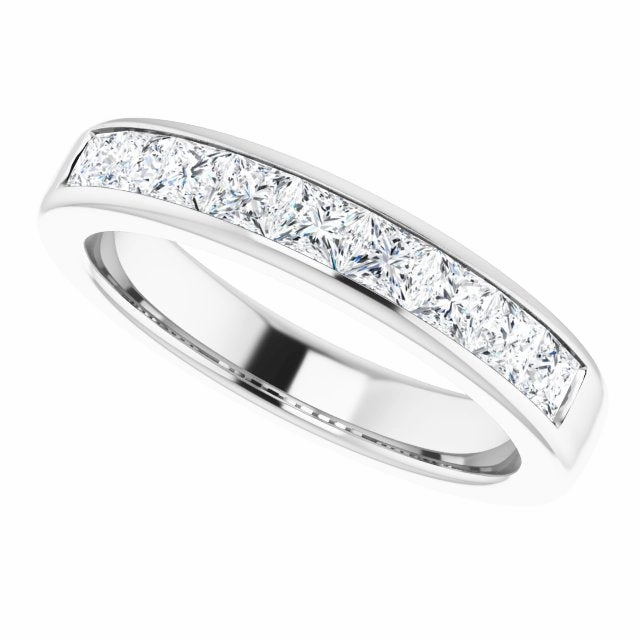 1.50 ctw Channel Set Princess Diamond Men's Ring
